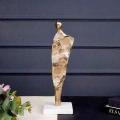 Gold Soyut İnsan Figürlü Dekoratif Biblo