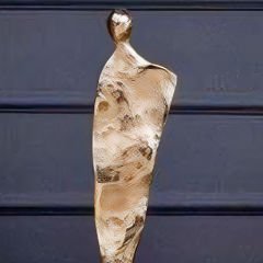 Gold Soyut İnsan Figürlü Dekoratif Biblo