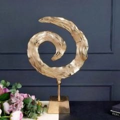 Gold Spiral Motifli Dekoratif Obje