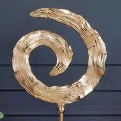 Gold Spiral Motifli Dekoratif Obje
