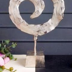 Gümüş Spiral Motifli Dekoratif Obje