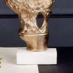 Gold Kabartma Desenli Soyut Figürlü Dekoratif Biblo