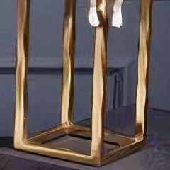 Gümüş İnsan Figürlü Gold Metal Küçük Dekoratif Obje