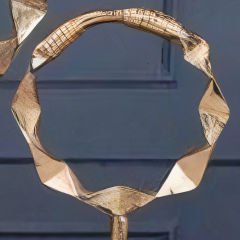 Gold Daire Motifli Metal Dekoratif Obje