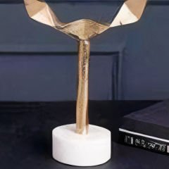Gold Daire Motifli Metal Dekoratif Obje