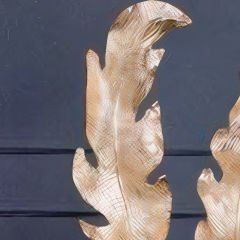 Gold Yaprak Motifli Dekoratif Obje
