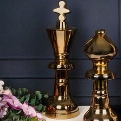 Gold Şah Figürlü Dekoratif Obje