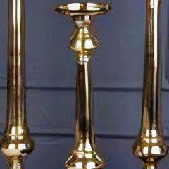 Gold Metal Ayaklı Dekoratif Küçük Şamdan