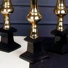 Gold Metal Ayaklı Dekoratif Küçük Şamdan