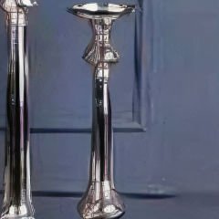 Gümüş Metal Ayaklı Dekoratif Küçük Şamdan