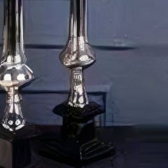 Gümüş Metal Ayaklı Dekoratif Küçük Şamdan
