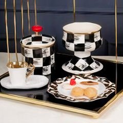 Gold Metal Kafes Sunumluk Dekoratif Obje