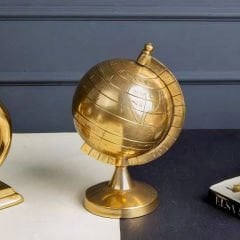 Gold Ayaklı Küre Dünya Dekoratif Obje