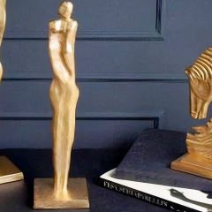 Gold İnsan Figürlü Dekoratif Obje