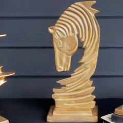 Altın At Figürlü Büyük Dekoratif Obje