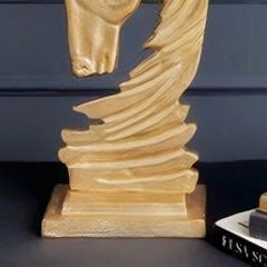 Altın At Figürlü Büyük Dekoratif Obje