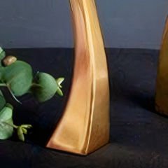 Gold Metal Kıvrımlı Mumluk