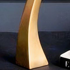 Gold Metal Kıvrımlı Büyük Mumluk