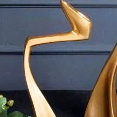 Gold Metal Kıvrımlı Şamdan