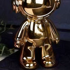 Gold Metal Tavşan Figürlü Dekoratif Obje