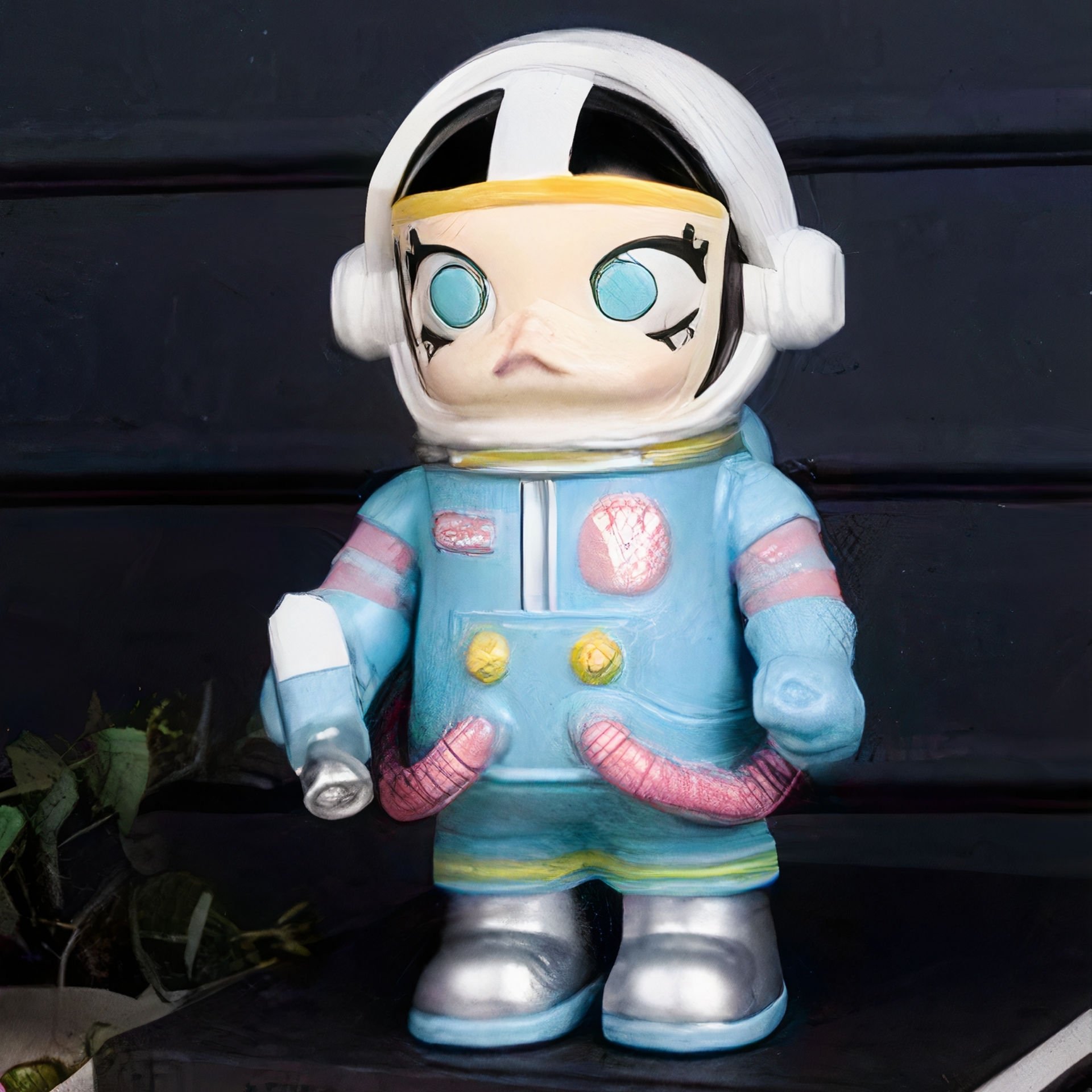 Mavi Astronot Figürlü Dekoratif Biblo