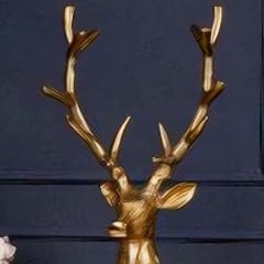 Gold Geyik Figürlü Dekoratif Obje