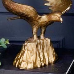 Gold Kartal Figürlü Dekoratif Biblo