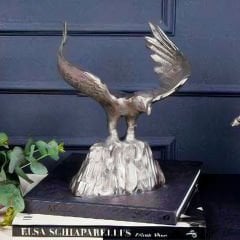 Gümüş Kartal Figürlü Dekoratif Biblo