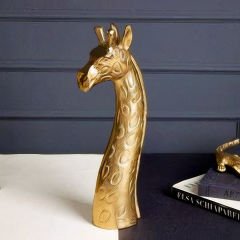 Gold Desenli Zürafa Figürlü Dekoratif Obje