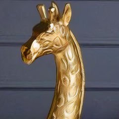 Gold Desenli Zürafa Figürlü Dekoratif Obje