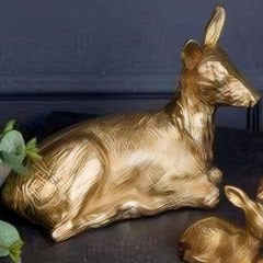 Gold Ceylan Aile Figürlü İkili Set Dekoratif Biblo