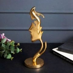 Gold Yüz Figürlü Dekoratif Obje