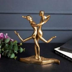 Gold Dans Eden Çift Figürlü Dekoratif Obje