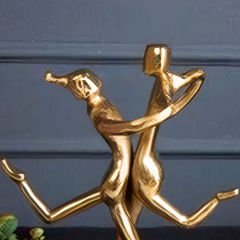 Gold Dans Eden Çift Figürlü Dekoratif Obje