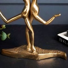 Gold Dans Eden Çift Figürlü Dekoratif Obje