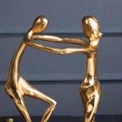 Dans Eden Çift Gold Figürlü Dekoratif Obje
