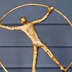 Gold Çember Figürlü Dekoratif Obje
