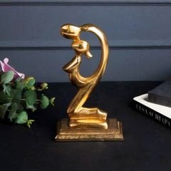 Gold Balerin Figürlü Dekoratif Obje