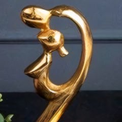 Gold Balerin Figürlü Dekoratif Obje