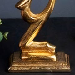 Gold Balerin Figürlü Dekoratif Obje