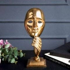 Gold Maske Figürlü Dekoratif Obje