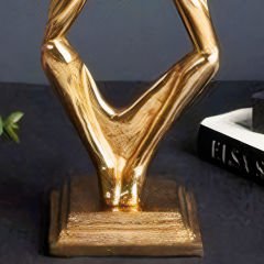 Gold Düşünen İnsan Figürlü Dekoratif Obje