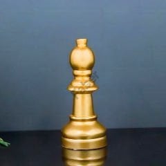 Piyon Figürlü Gold Dekoratif Obje