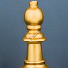 Piyon Figürlü Gold Dekoratif Obje