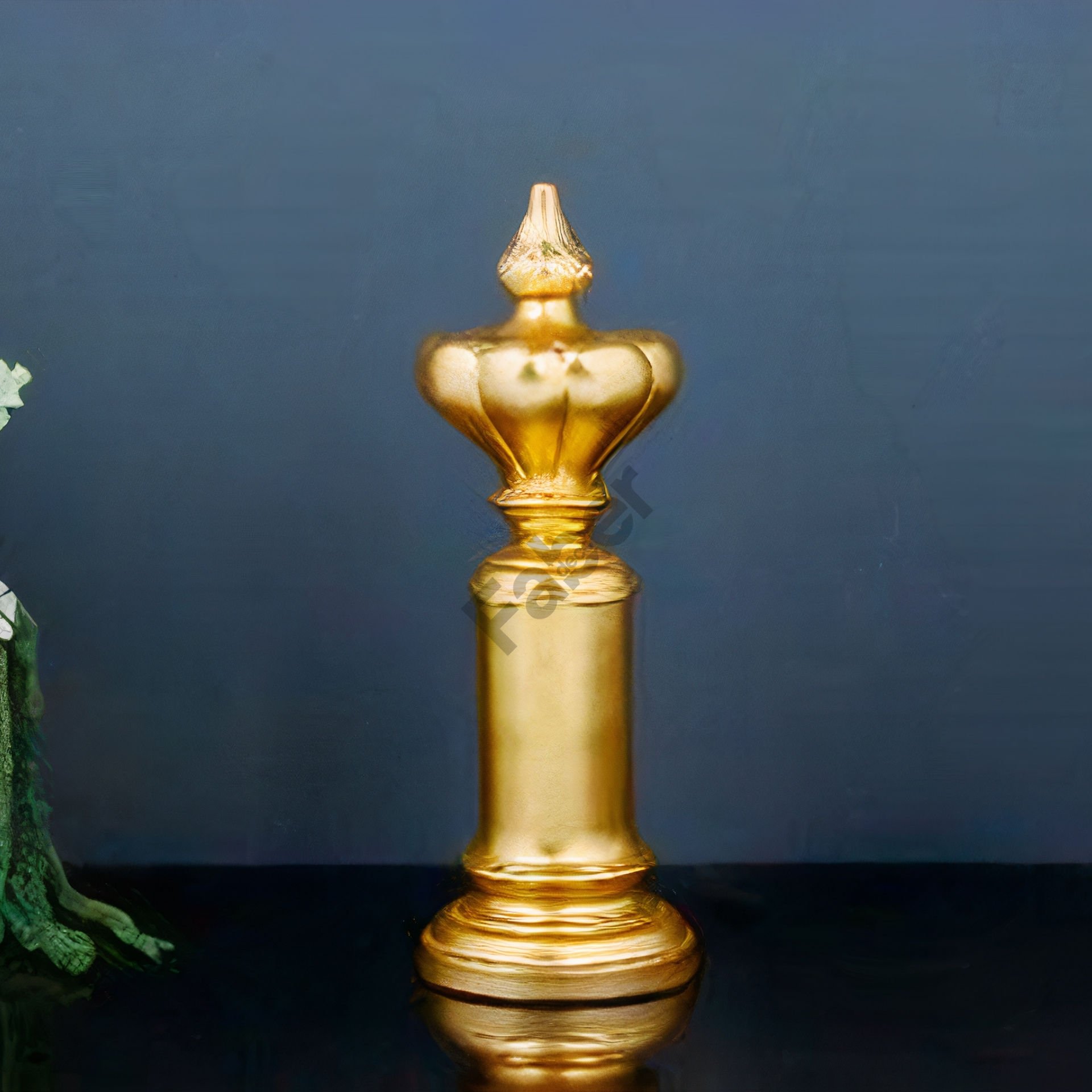 Gold Kare Figürlü Dekoratif Obje