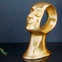 Yüz Figürlü Gold Dekoratif Obje