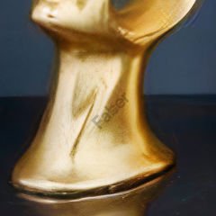 Yüz Figürlü Gold Dekoratif Obje