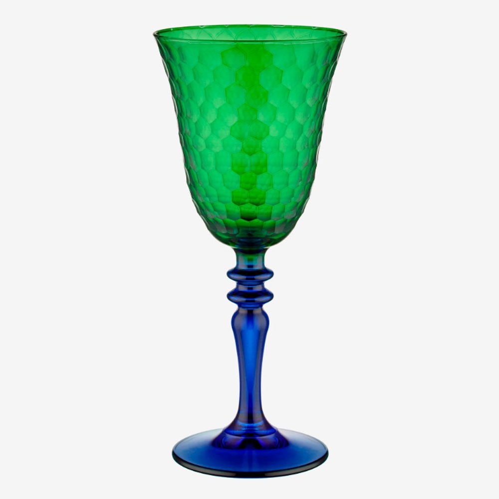 Yeşil Mavi Cam Kadeh 270 Ml Venezia Collection by Chiara Alessi