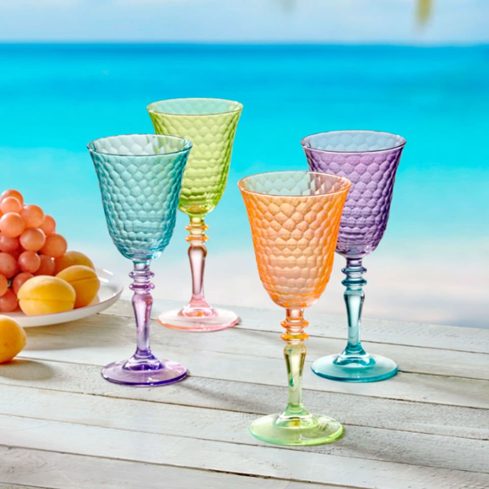 Turkuaz Lila Cam Kadeh 270 Ml Venezia Collection by Chiara Alessi