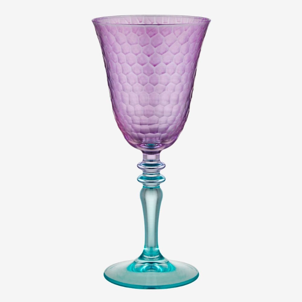 Lila Turkuaz Cam Kadeh 270 Ml Venezia Collection by Chiara Alessi